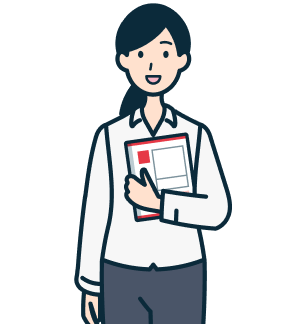 レターパックプラスを持ったお客さま（女性）