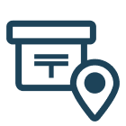 郵便局とマップピン