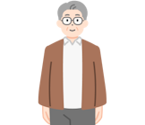 高齢のお客さま（男性）