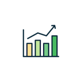 成長グラフのイラスト