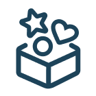 星とハートと丸の箱