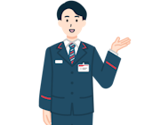 案内する窓口社員（男性）2