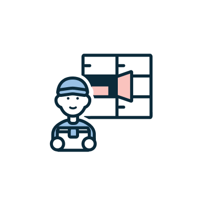 宅配ロッカーのイラスト