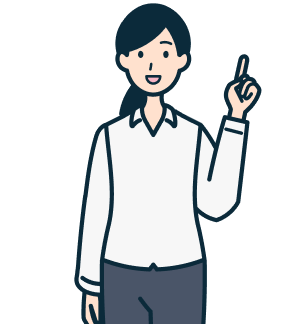 指差しするお客さま（女性）2