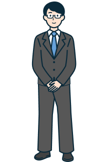 手を組んだその他社員（男性）の全身