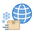 地球儀とクール配送