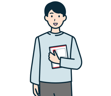 レターパックプラスを持ったお客さま（男性）