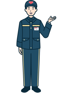 案内する集配社員（男性）の全身2