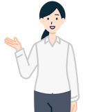 手を上げたお客さま（女性）