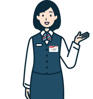 案内する窓口社員（女性）2