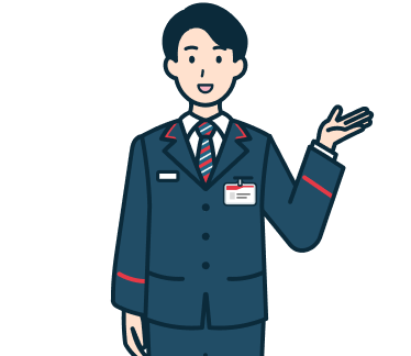 案内する窓口社員（男性）2