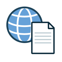 地球儀と書類（国際郵便マイページ）