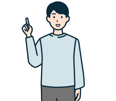 指差しするお客さま（男性）