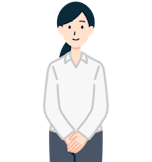 手を組んだお客さま（女性）