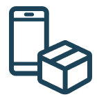 スマートフォンと箱