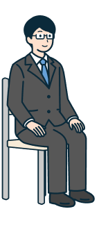 その他社員（男性）の座位斜め