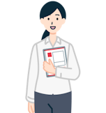 レターパックプラスを持ったお客さま（女性）