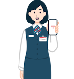 スマホを持った窓口社員（女性）3