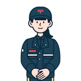 集配社員（女性）のイラスト