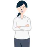 腕を組んだお客さま（女性）