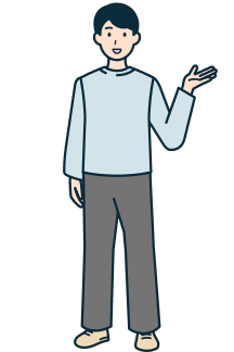 手を上げたお客さま（男性）の全身2