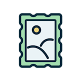 風景の切手のイラスト