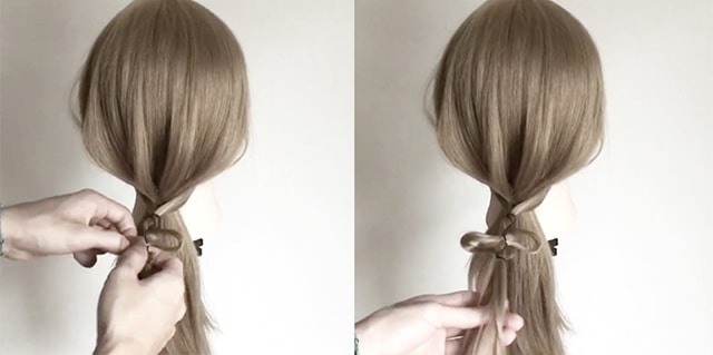 ゴムだけでできる特殊なリボンの作り方