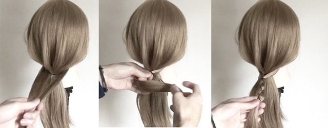 ゴムだけでできる特殊なリボンの作り方