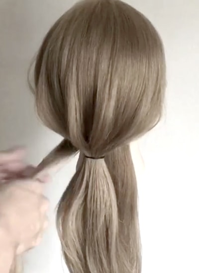 ゴムだけでできる特殊なリボンの作り方