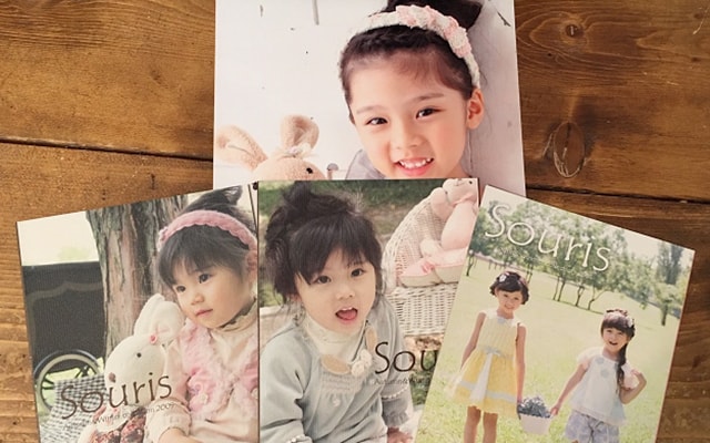 にこちゃん、アパレルカタログデビューの「Souris」