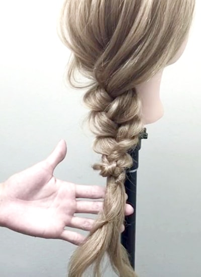 三つ編みアレンジ