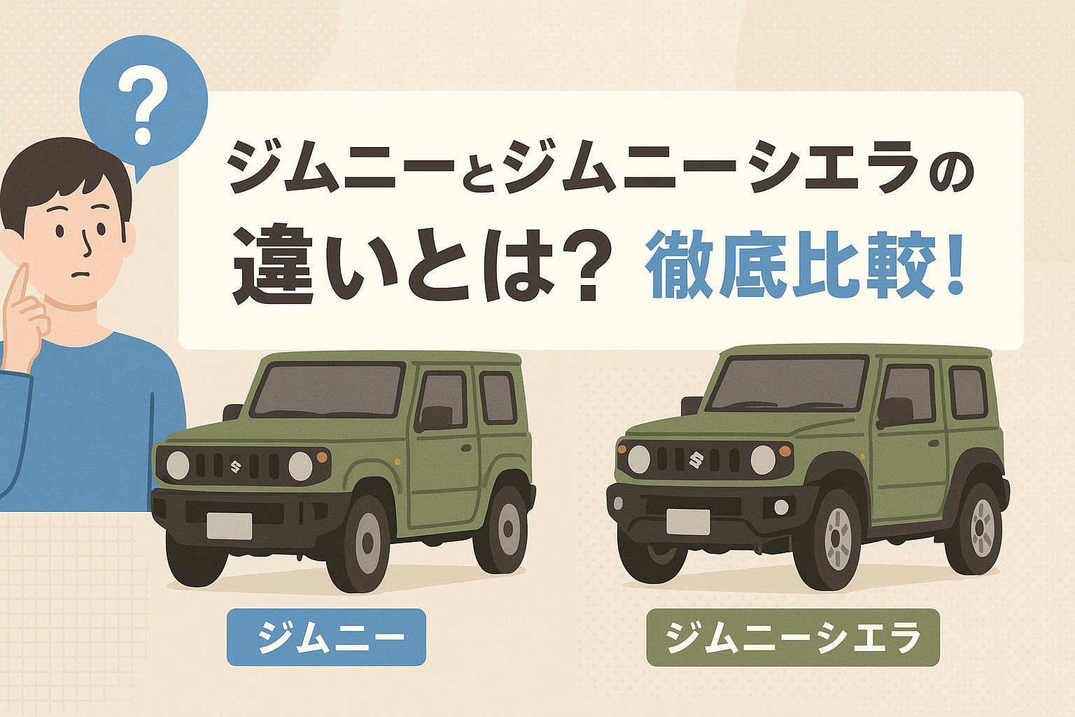 ジムニーとジムニーシエラの違いとは？外観・性能・選び方を徹底比較 