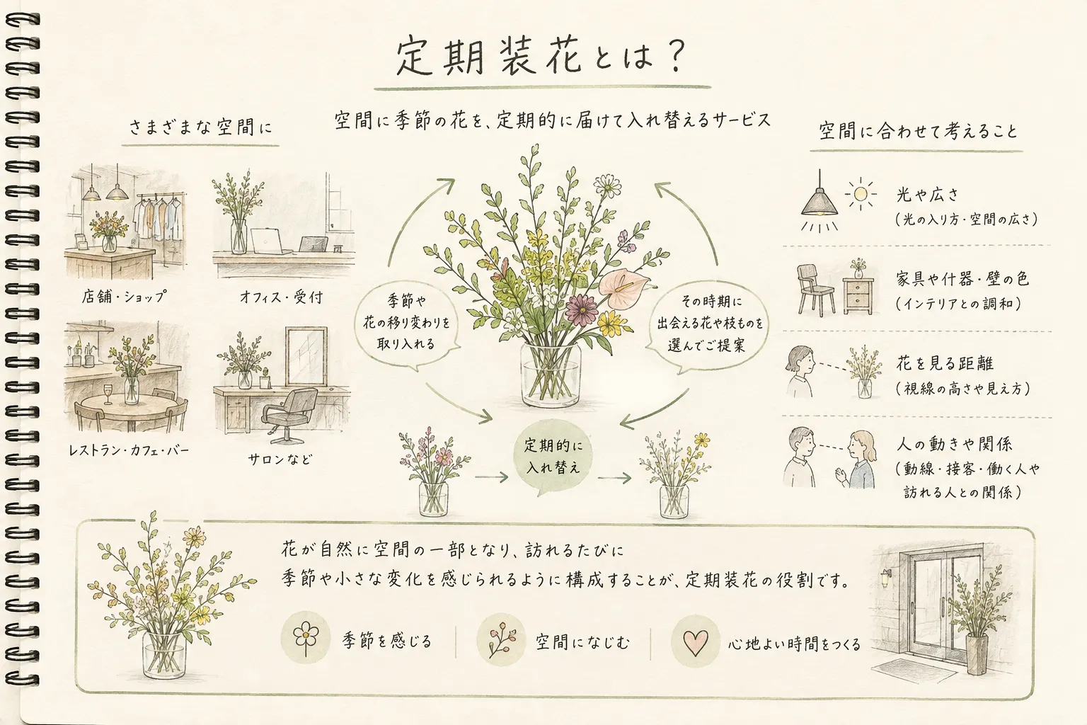 定期装花とは