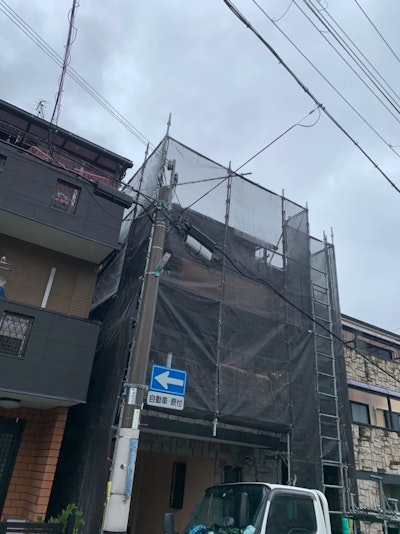 神戸市　長田区　仮設足場工事