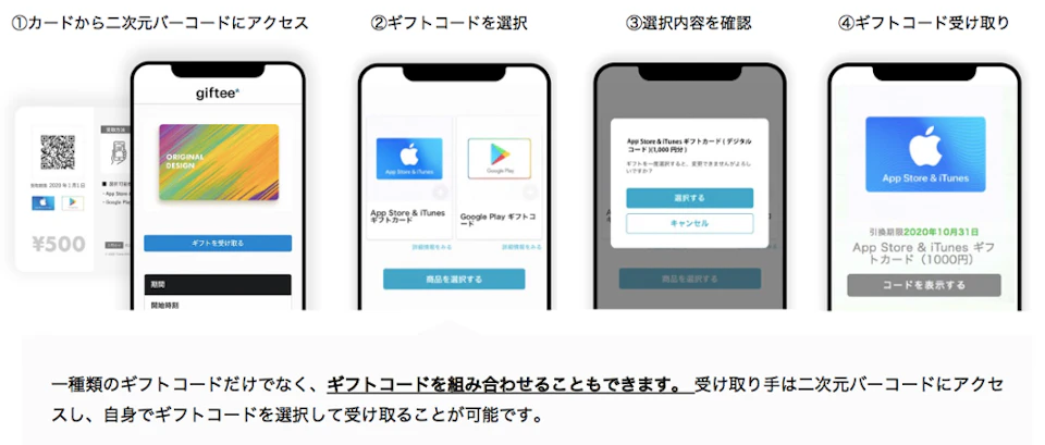 giftee eGiftカード利用方法