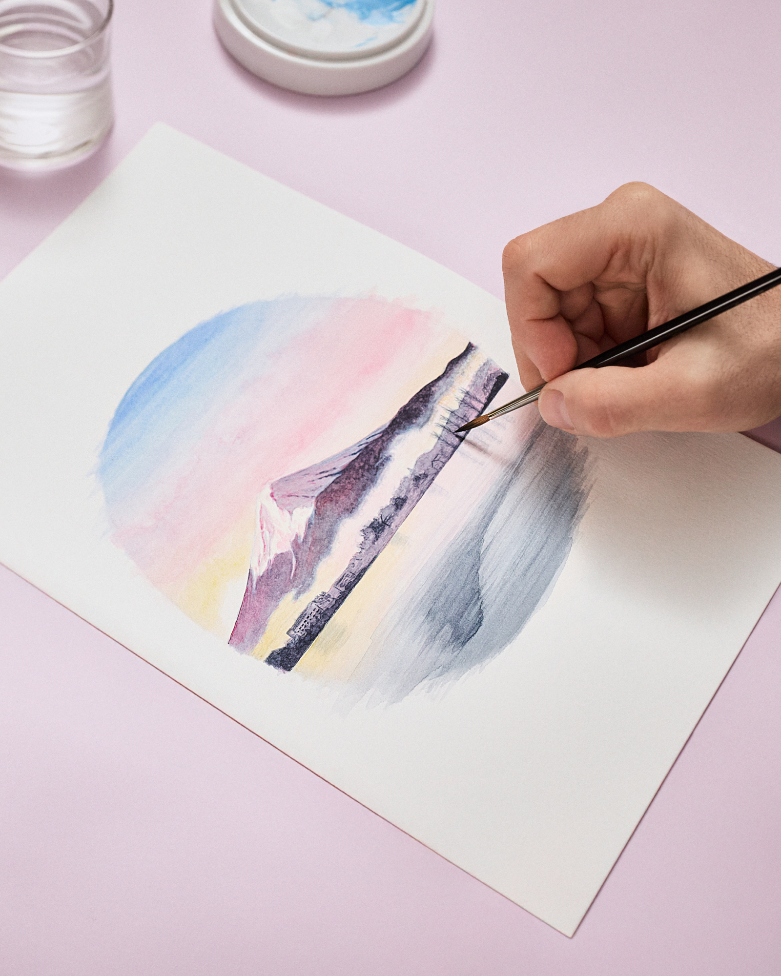 正規品　ルイ・ヴィトン アートポスター 桜 富士山 ルイ・ヴィトンが描く、富士山と春暁の幻想。「エスカル·オ·モン·フジ