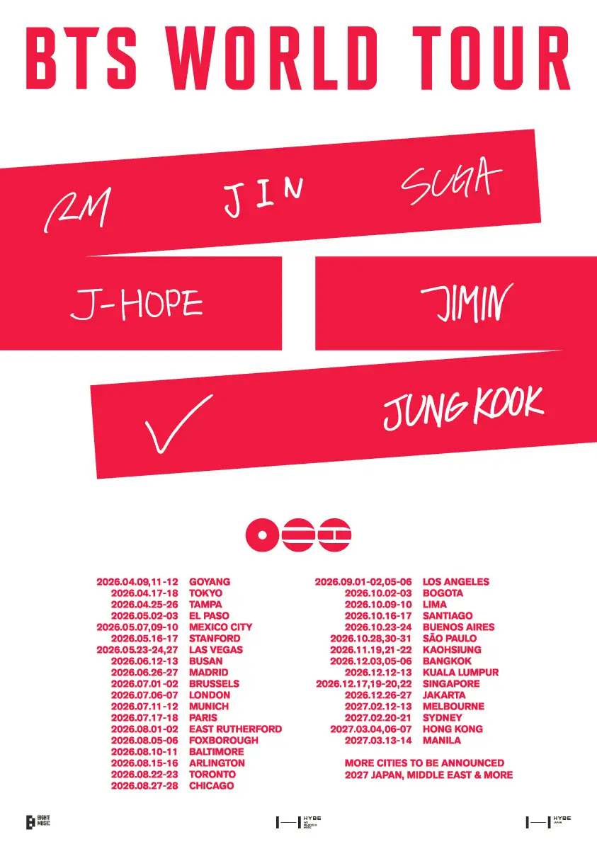 BTS、約7年ぶりに日本で公演決定。東京ドームで『BTS WORLD TOUR IN