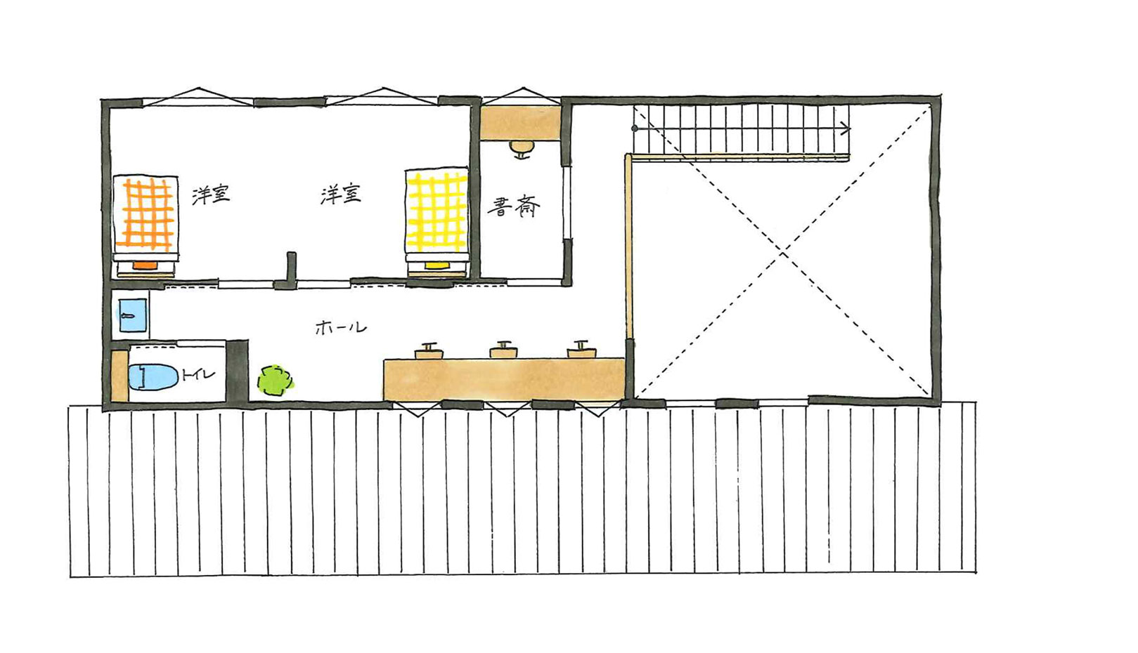 二階の間取り図