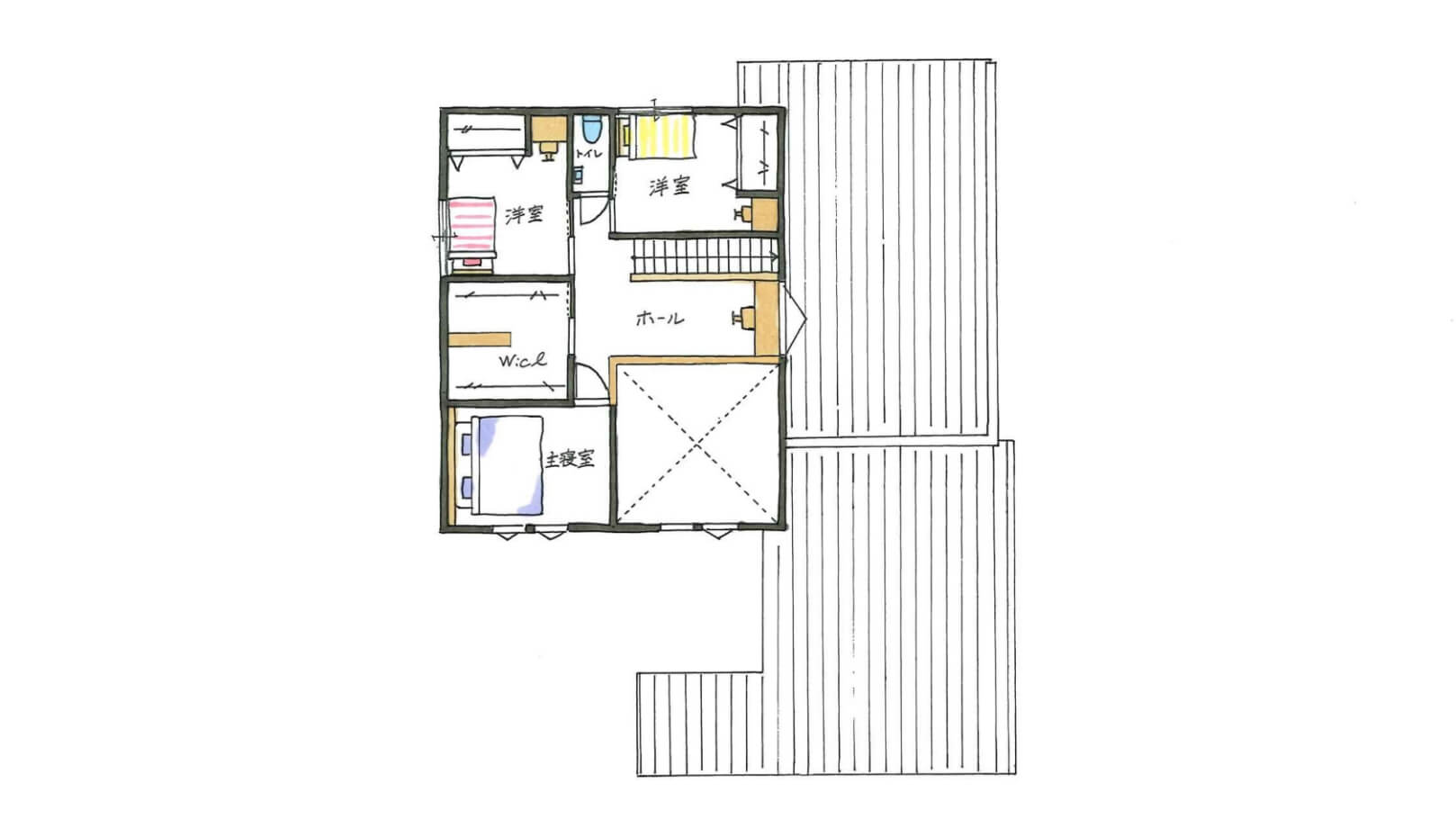 二階の間取り図