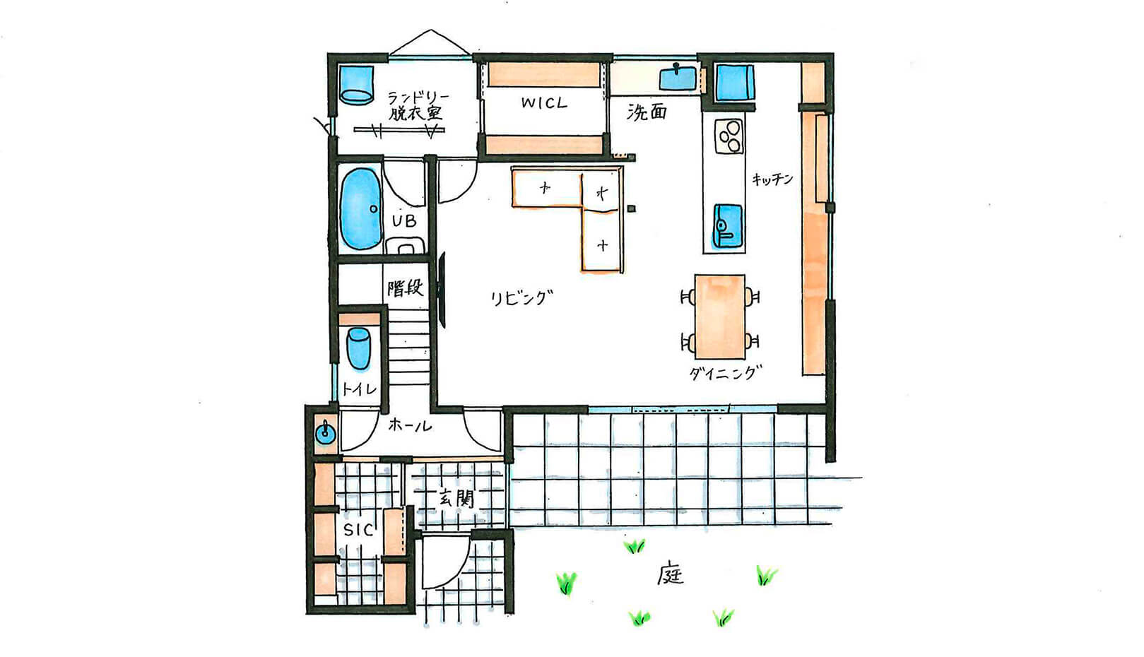 一階の間取り図