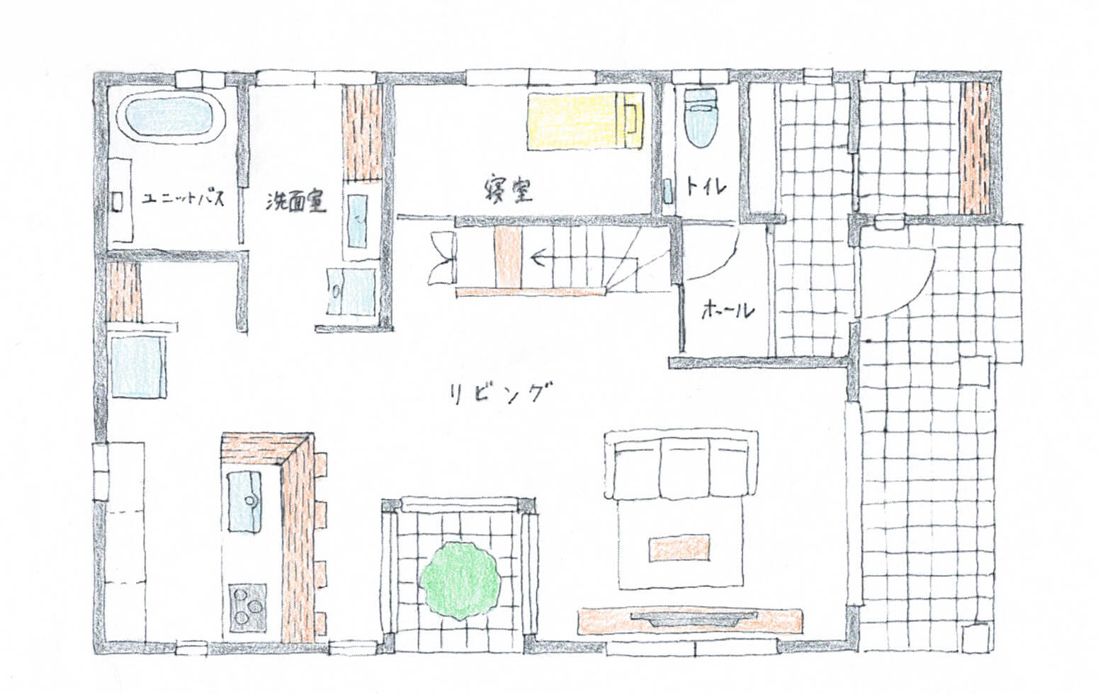 一階の間取り図