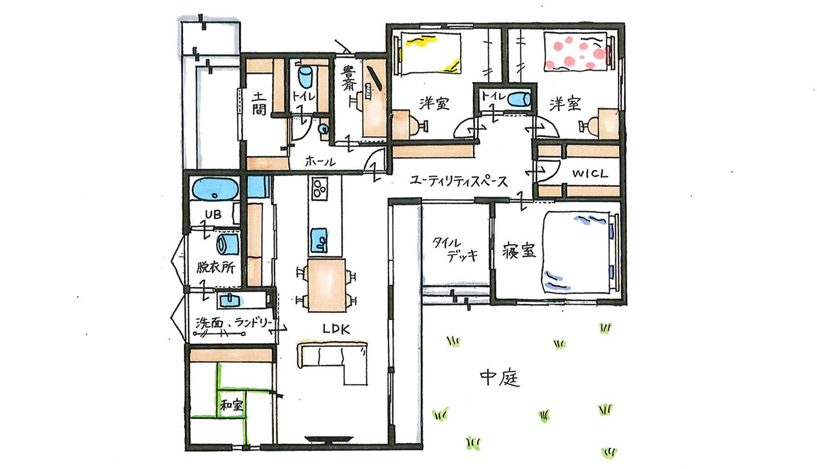 一階の間取り図