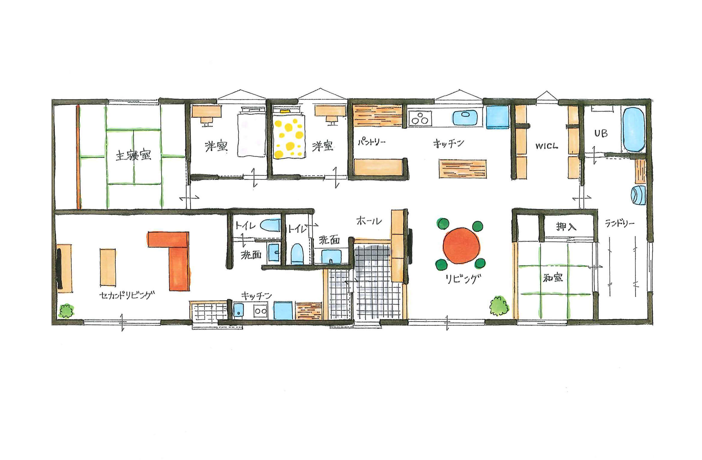 一階の間取り図