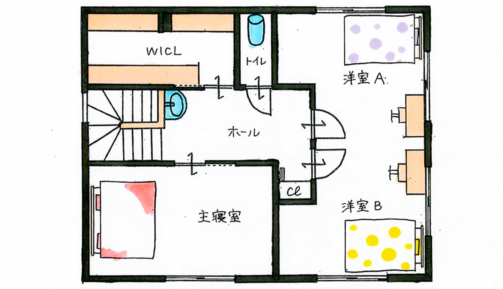 二階の間取り図