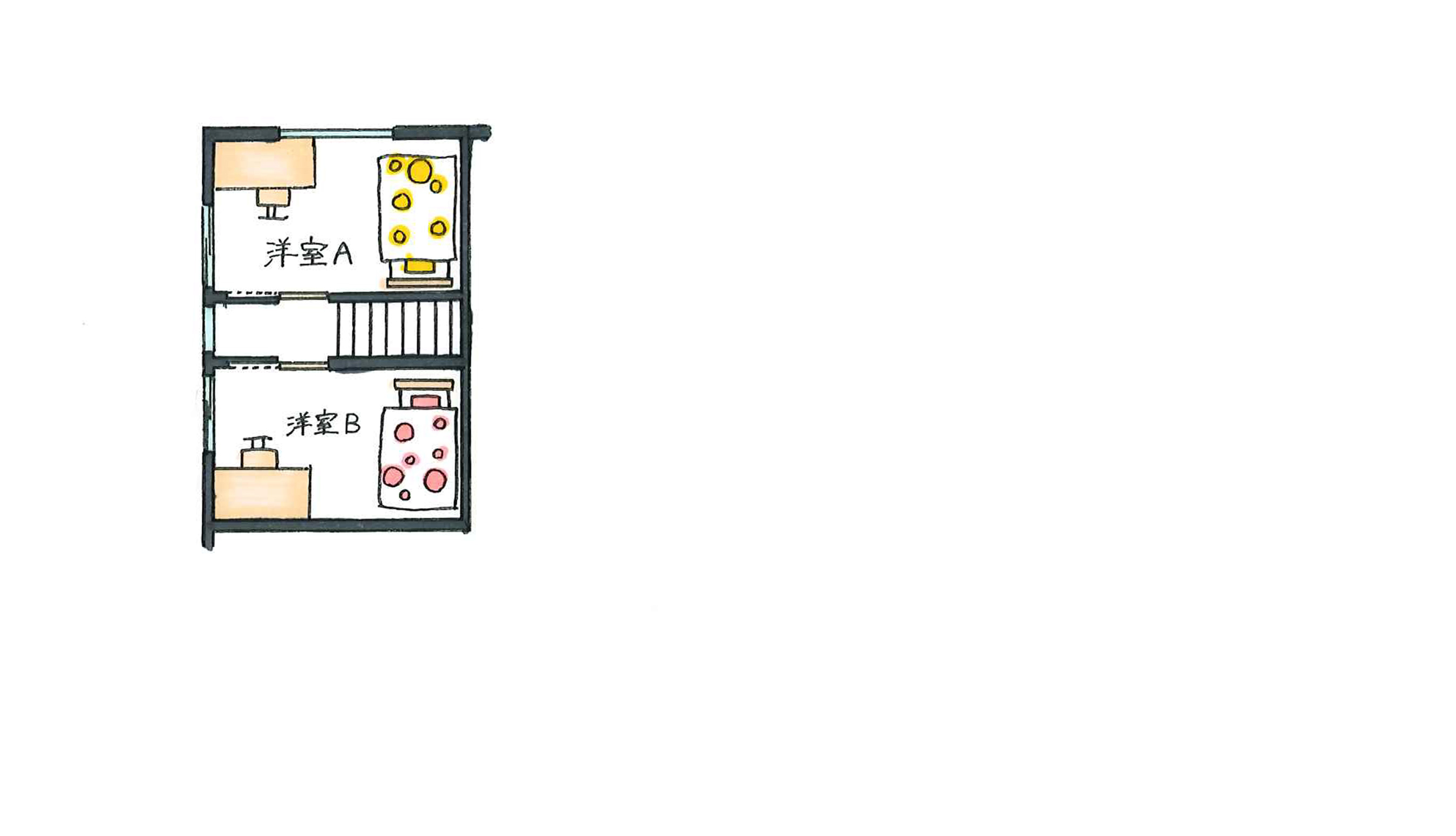 二階の間取り図
