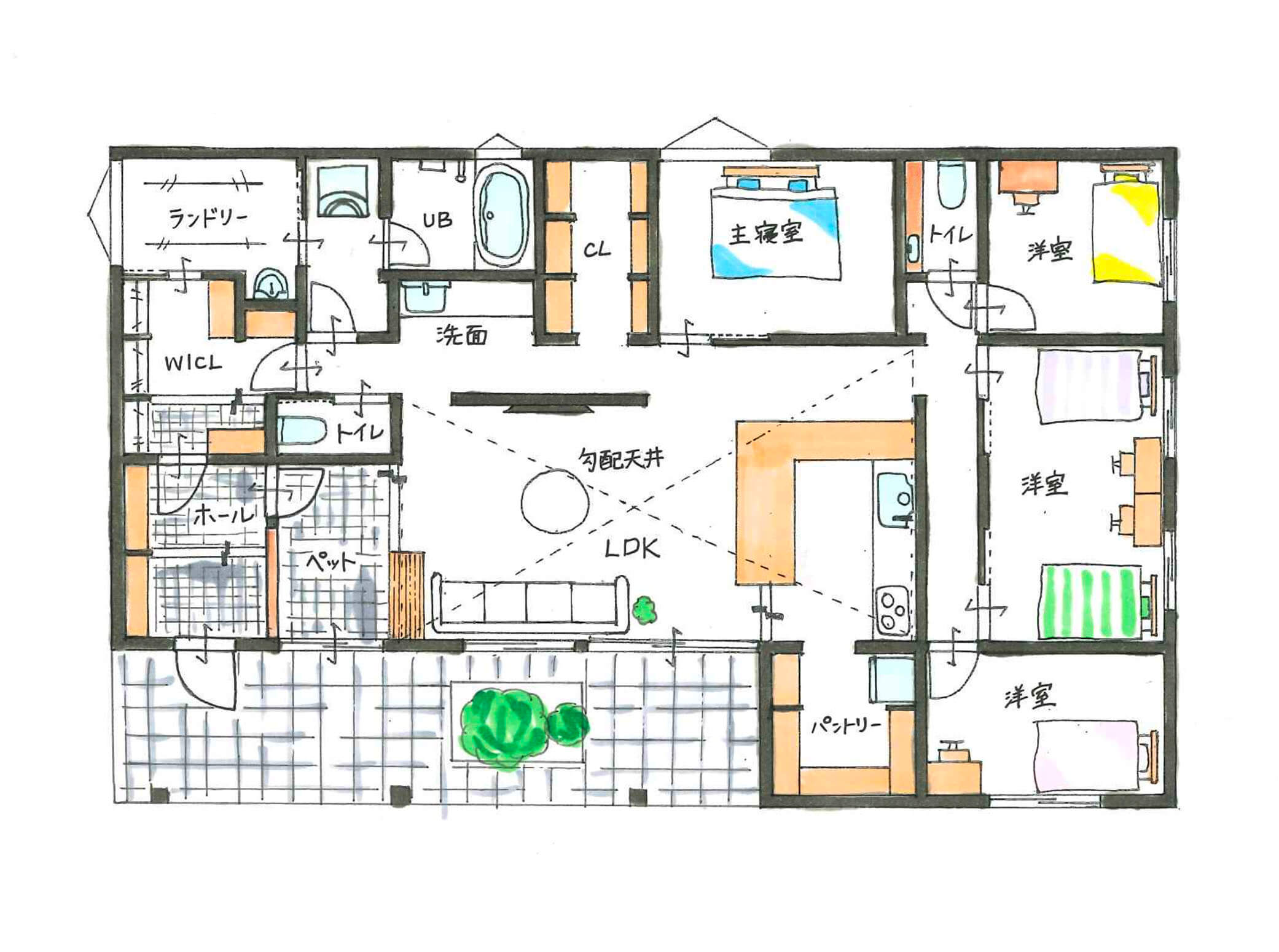 一階の間取り図