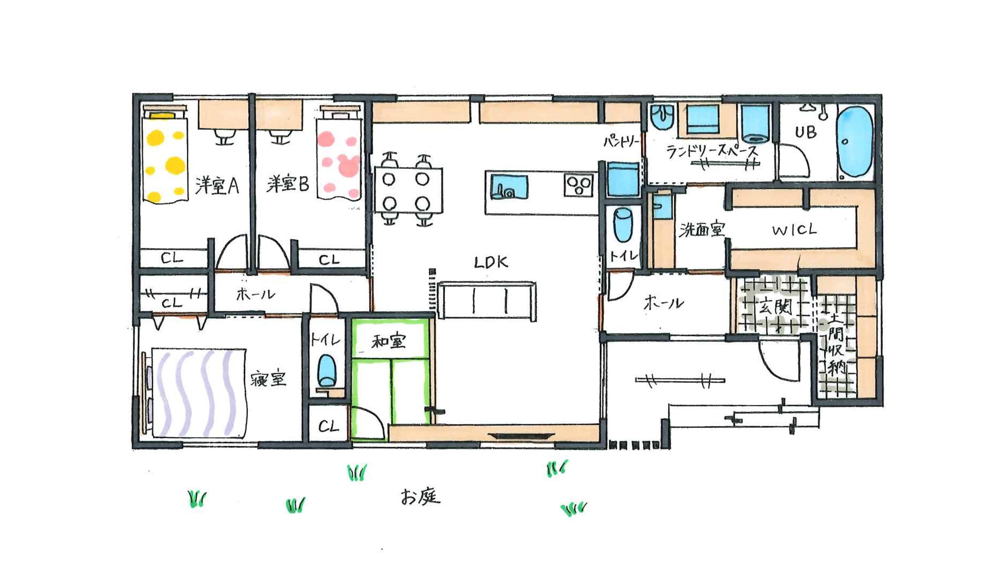 一階の間取り図