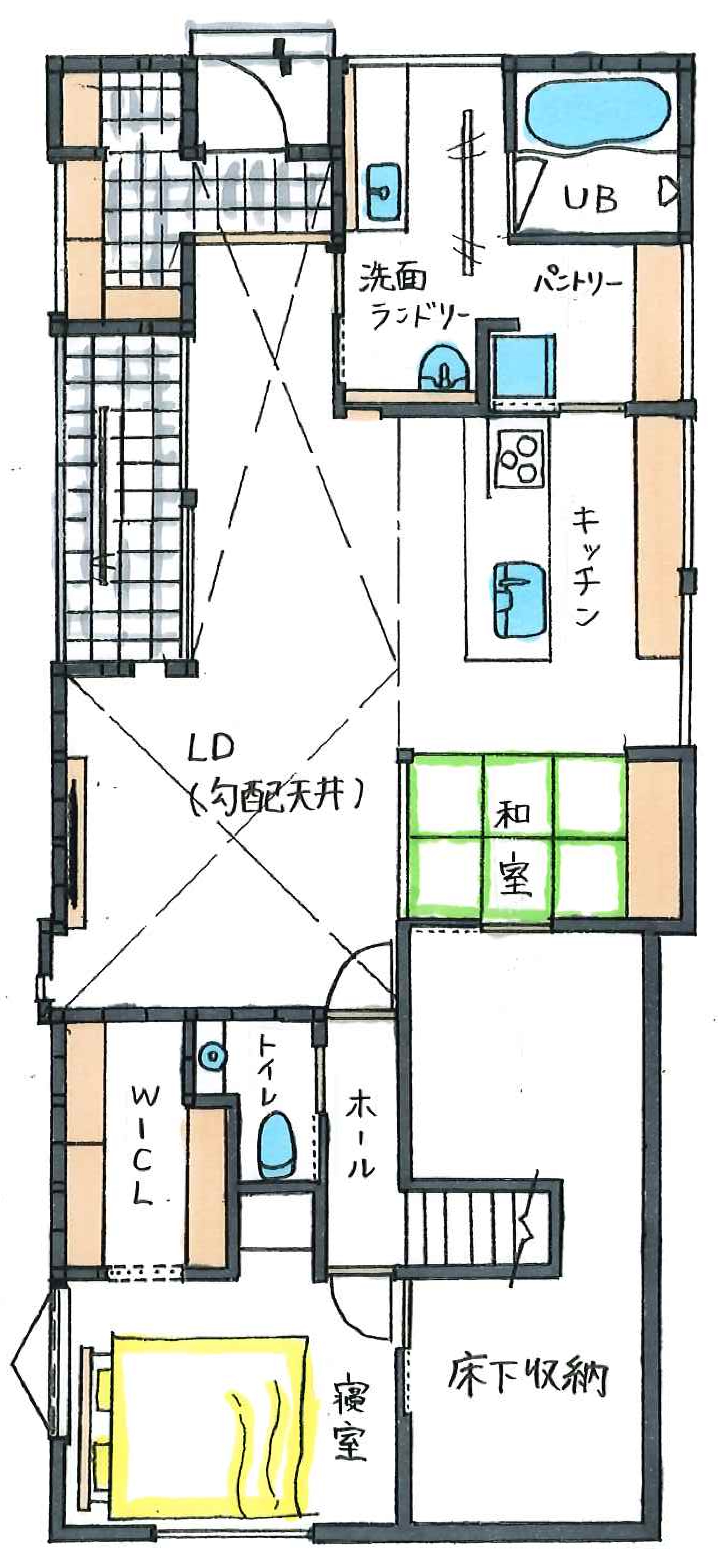 一階の間取り図