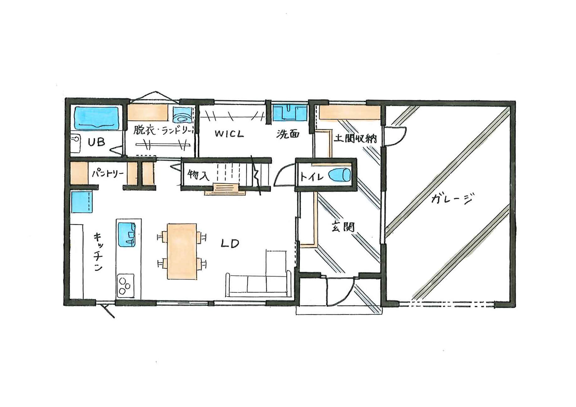 一階の間取り図