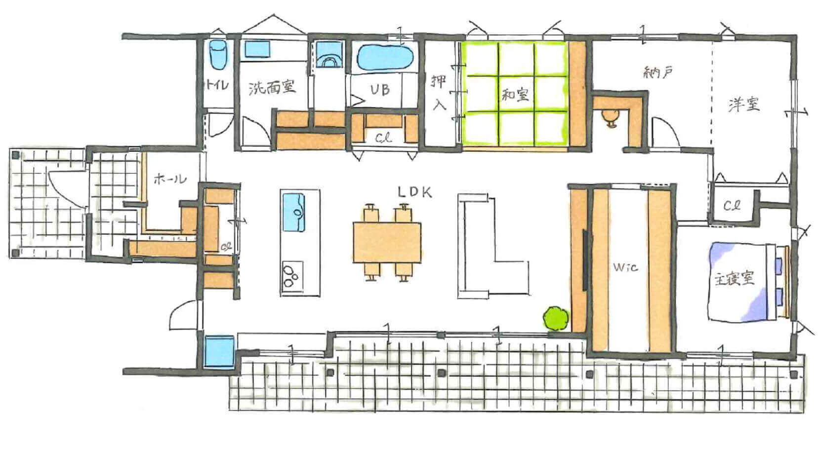 一階の間取り図